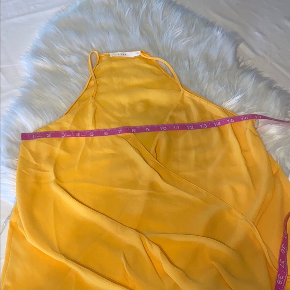 Nordstrom LUSH NWOT bright yellow boho casual tank top blouse size small - Picture 5 of 11